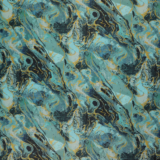 Benartex Fabric - Marbled Earth by Painted Sky Studio | Teal