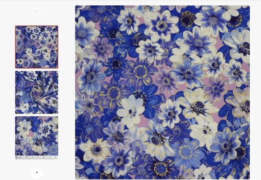 Metallic Impressions Fabric Collection - Garden Impressions Violet